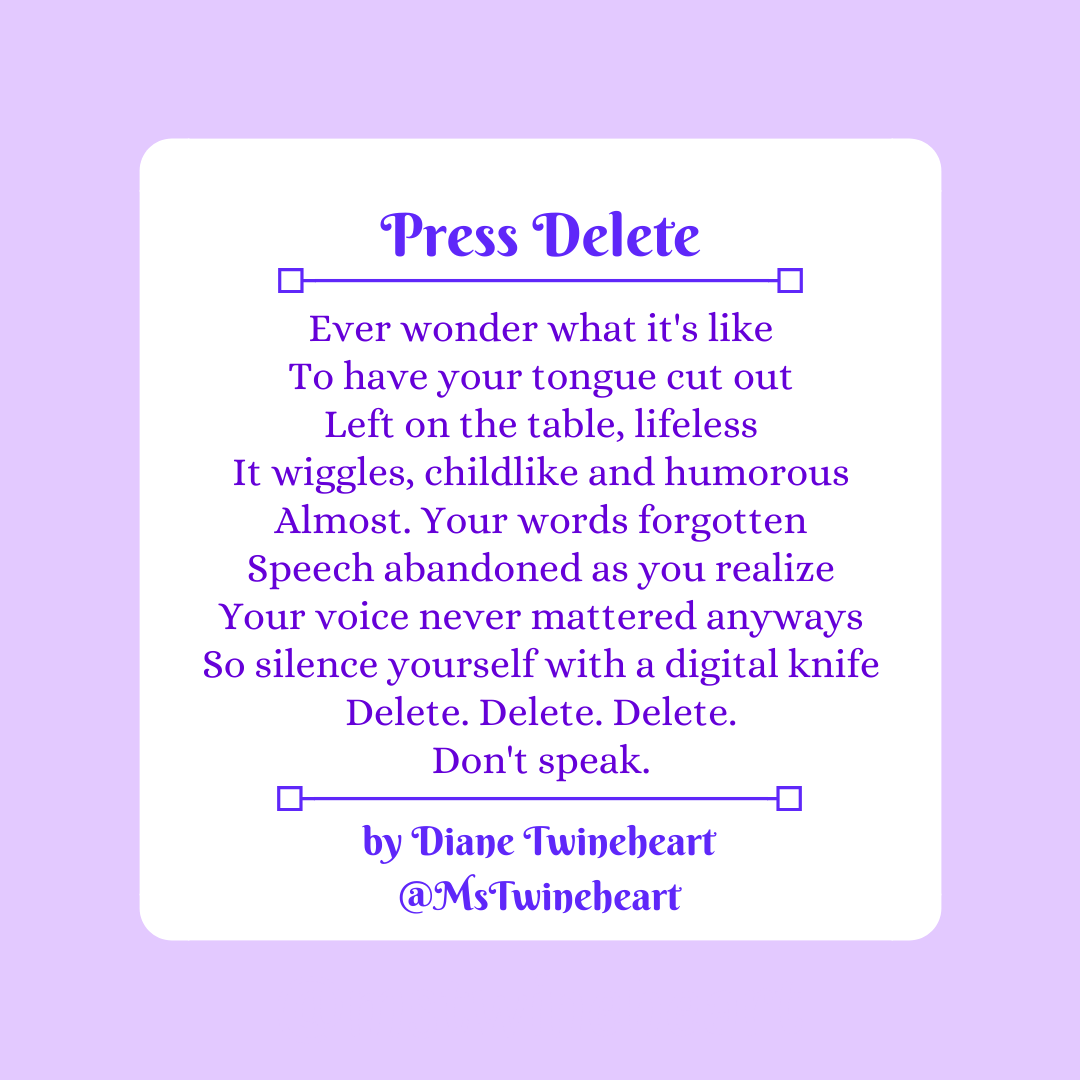 Press Delete, A Poem